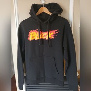 Black Scale Flame Logo Hoodie Mens Size Medium